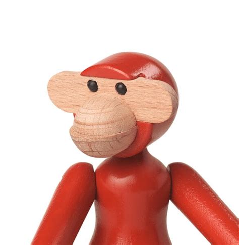 Kay Bojesen Denmark Wooden monkey, mini, vintage red | Finnish Design Shop