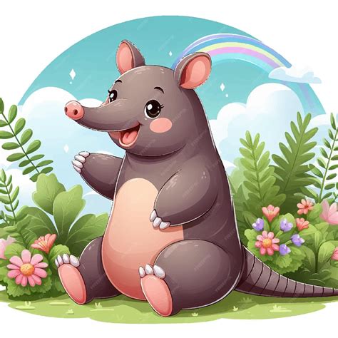 Premium Vector | Cute Aardvark Vector Cartoon illustration