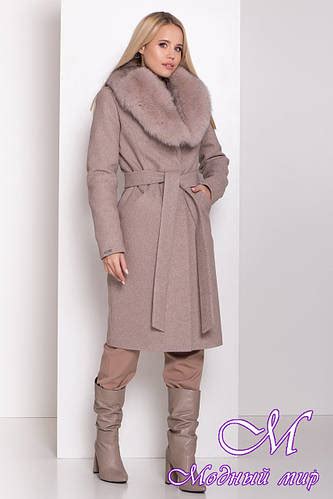 Купить Женское зимнее пальто с красивым мехом (р. S, M, L) арт. М-83-61 ...