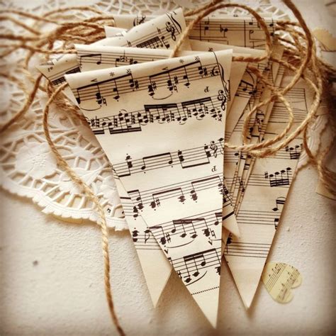 Pin by svanhildur harpa on skreytingar | Sheet music crafts, Music ...