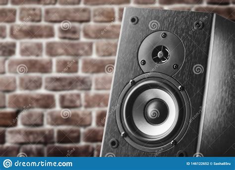 Dark Color Music Speakers. Loud Listening Music. Music Column on the ...