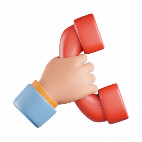 Telephone, hand, call, landline, dial, call center 3D illustration ...