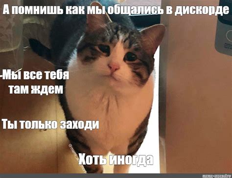Мем: "А помнишь как мы общались в дискорде Мы все тебя там ждем Ты ...