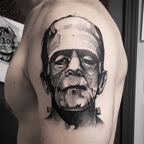 Frankenstein's Monster Tattoo by Cutty Bage (@cuttybage) on Instagram ...