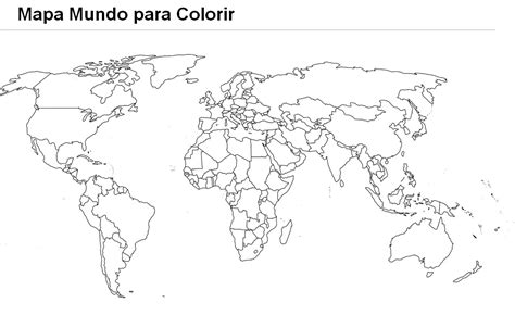 Mapa Do Mundo Para Colorir - 7