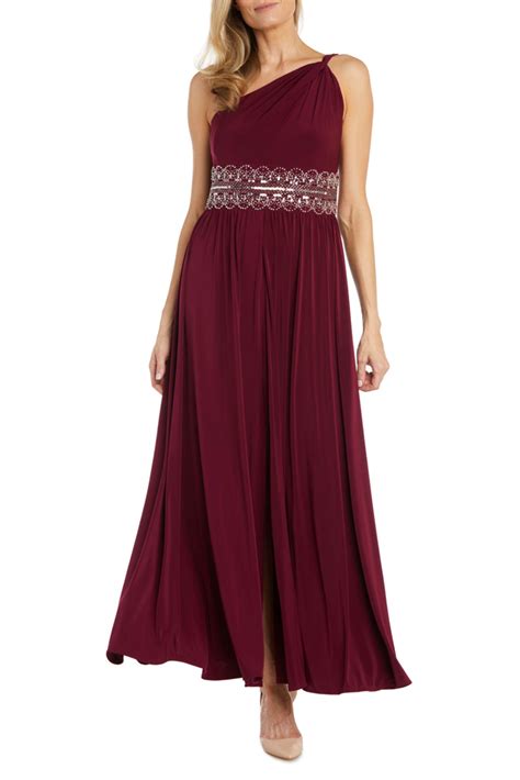 RM Richards Embellished One Shoulder Evening Dress – New Yorker's Apparel