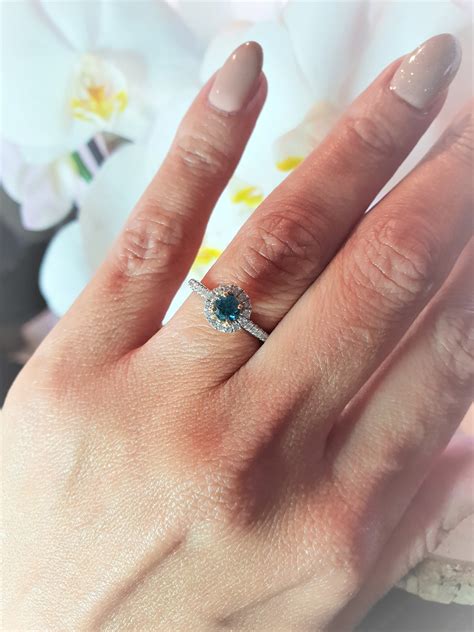 Natural Pink Diamond Engagement Ring 14k/18k White Gold Pink - Etsy