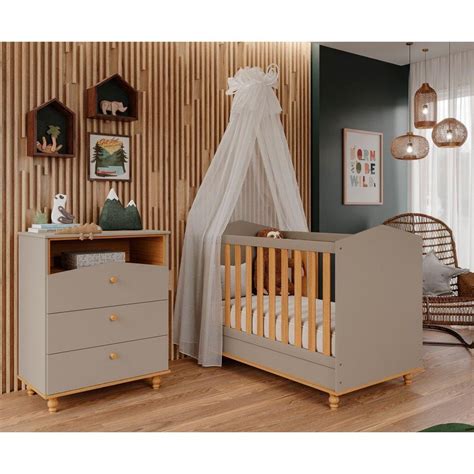 Quarto De Bebe Madeira - Quarto De Bebê Completo Berço Americano E Cômoda Permobili Baby Fendi ...
