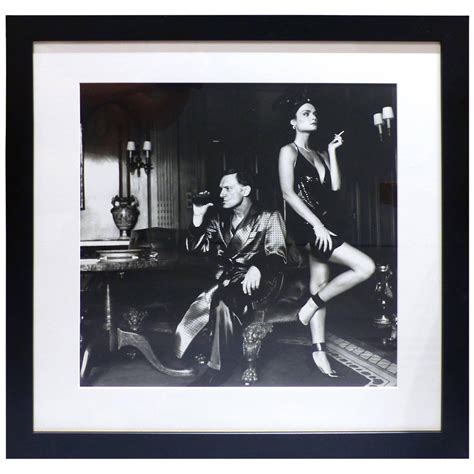 Helmut Newton Framed Poster, Hugh Hefner and Carrie Leigh, Beverly