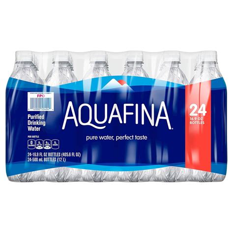 Aquafina Water, Purified, 16.9 Fl Oz (Pack of 24)