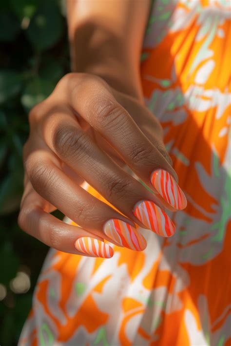 28 Vibrant and Bold Pink and Orange Nail Designs