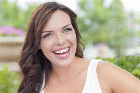 Pretty Mixed Race Girl Portrait Outdoors 16417545 Stock Photo at Vecteezy