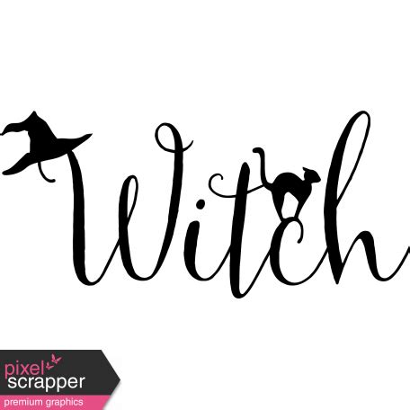 Witchy Word Art - Witch graphic by Marisa Lerin | DigitalScrapbook.com ...