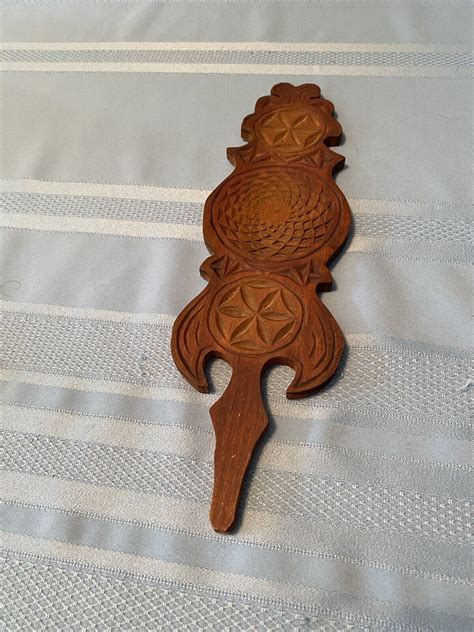 Vintage Finnish Wood Distaff (Rukinlapa) Hand Carved | eBay