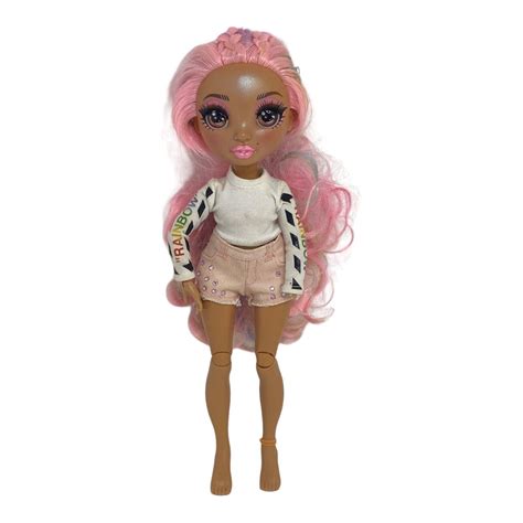 🍌 RAINBOW HIGH DOLL ~TLC NUDE KIA HART PINK RAINBOW HAIR ARTICULATED 4