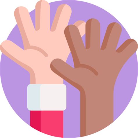 Hands up Detailed Flat Circular Flat icon