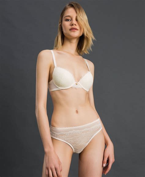 Culotte en dentelle et tulle Femme, Noir | TWINSET Milano