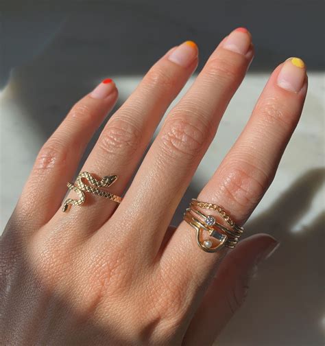 Marrow Mani | At Home Mani Inspo | Stacked jewelry, Mani inspo, Gold inspo