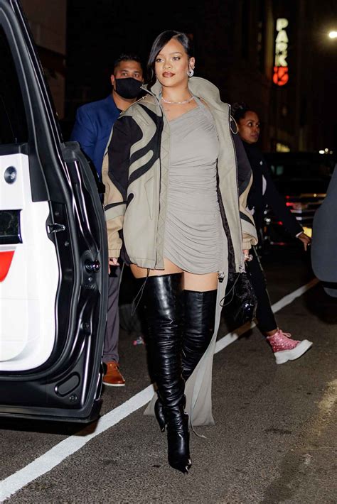 Rihanna Wows in Thigh-High Boots and a Sexy Mini Dress: Pic | Us Weekly