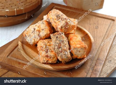 oncom traditional food originating indonesia oncom stock photo