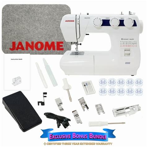 Janome 2222 Sewing Machine Includes Exclusive Bonus Bundle - Walmart ...