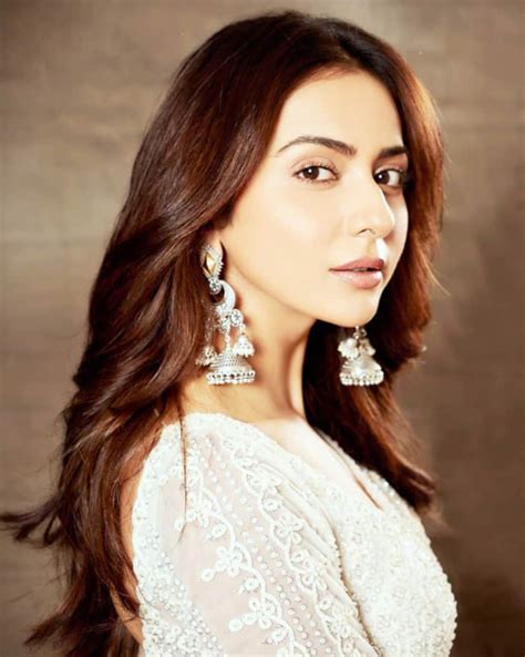 rakul preet singh stuns  hot white transparent saree  viral