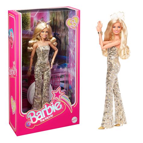Barbie Margot Robbie as in Gold Disco Jumpsuit The Movie Collectible