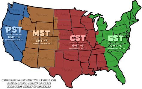 American Time Zones | Time zone map, Kids calendar, The unit
