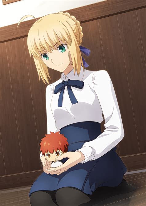 Saber with a Shirou plushie | Fate (Type-Moon) | Know Your Meme