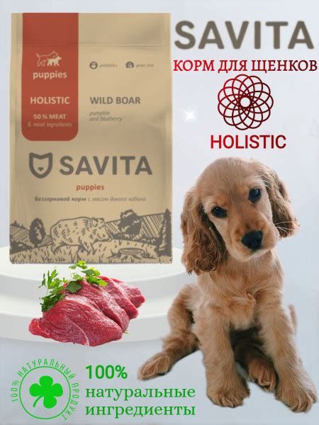 Cухой корм для щенков SAVITA (Савита), БЕЗЗЕРНОВОЙ класса HOLISTIC со ...