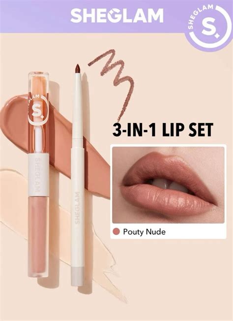 SHEGLAM Soft 90's Glam Lip Liner and Lipstick Set | Makyagy