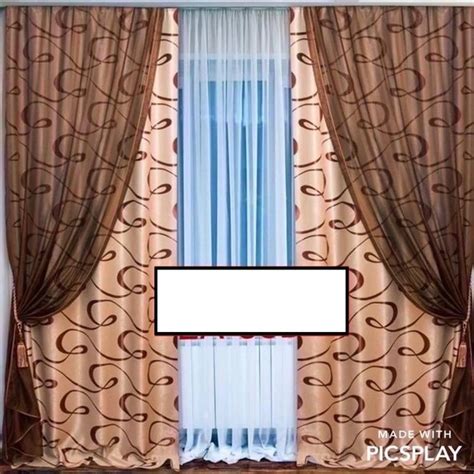 Шторы тройные Ткань блэкаут и вуаль однотонный Блекаут 3 м ширина / 2,8 ...