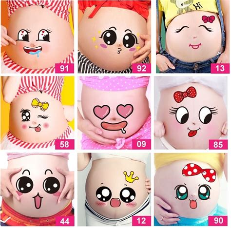 Ownstyle Couples Belly Stickers for Pregnant Women as Sticker Photo St ...