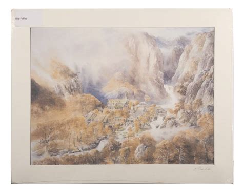 A Lord Of The Rings Rivendell Signed Print. Auction