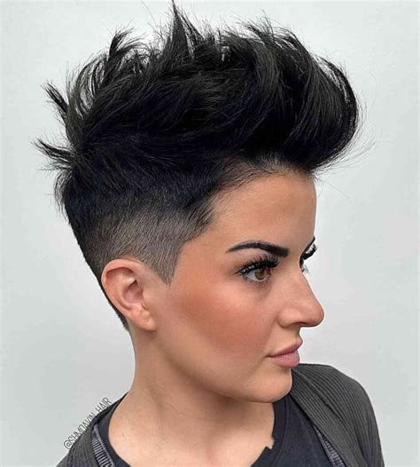 edgy salt  pepper pixie cut