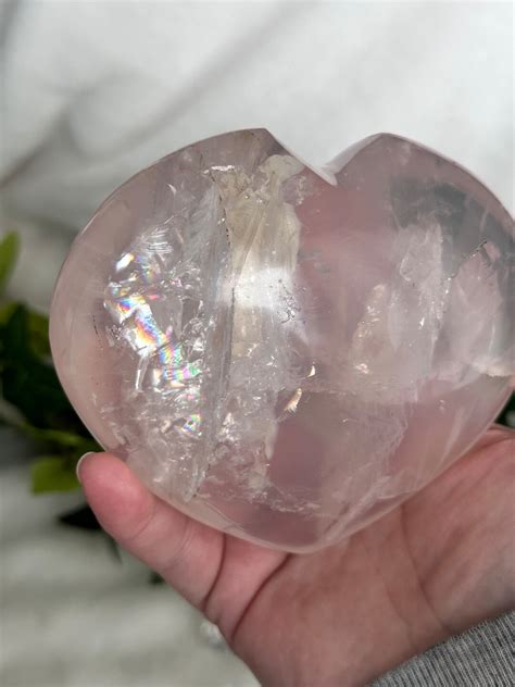 Rose Quartz Heart/polished Rose Quartz Heart/natural Rose Quartz/heart ...