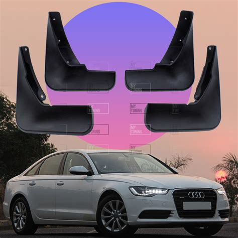Брызговики Audi A6 C7 2011-2014 до рестайлинга HAVOC полный комплект ...