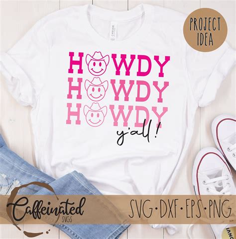 Howdy Yall SVG, Howdy Yall PNG, Howdy Svg, Howdy Shirt, Cowboy Smiley