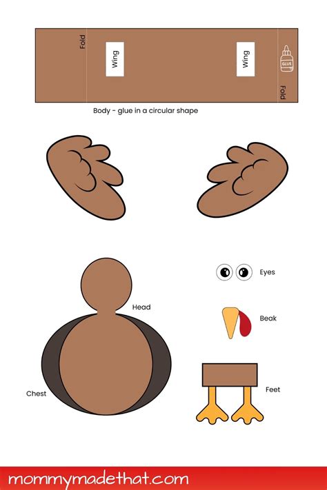 Turkey Head Template | Fanny Printable