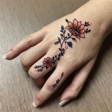 flower tattoo  hand elegant body art   expression