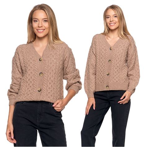kardigan damski cieply swter rozpinany elegancki modny wzor moraj xl