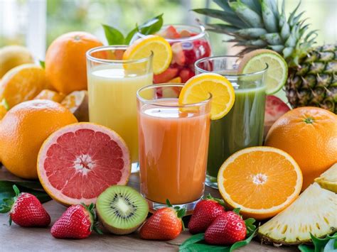 vitamin  rich fruit juices   healthy boost