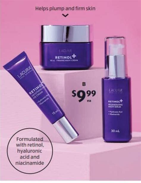 Lacura Skin Science Retinol + Face Care 15ml-50ml offer at ALDI