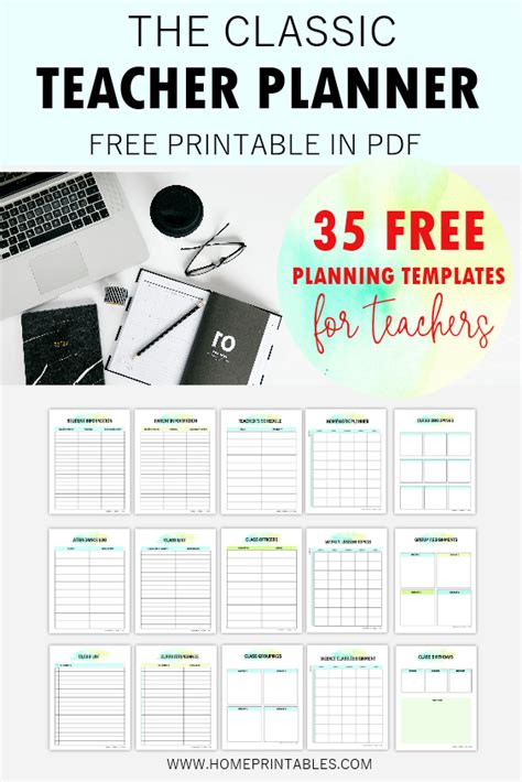 Free Teacher Planner Printables: 35 Organizing Sheets! - Home Printables