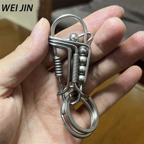 Механический брелок из нержавеющей стали | AliExpress