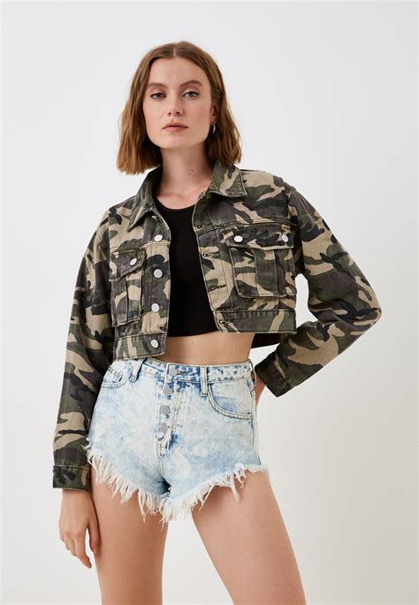 Джинсовая куртка женская Bad Queen BQFW231005 цвет хаки купить за 5200 руб.