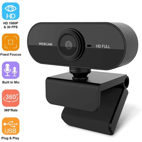 Webcam V6 HD 1080P Web Cam Camera Mini Computer Pc Web Camera 360 Degree