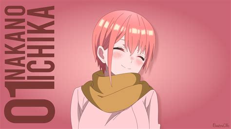 Go-Toubun no Hanayome Ichika Nakano Pink Hair Scarf Short Hair 4K HD