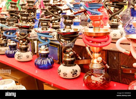 Hookah pipes for sale on a market Stock Photo - Alamy