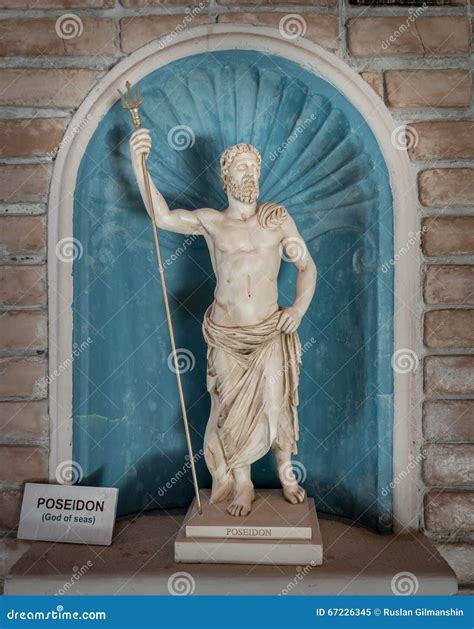 Poseidon Statue God of Sea in Greek Mythology Stock Image - Image of
